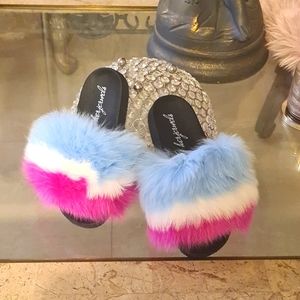Faux Mink Sandals💜